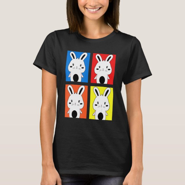 Funny Creative Bunny Rabbit T Shirt (Framsida)