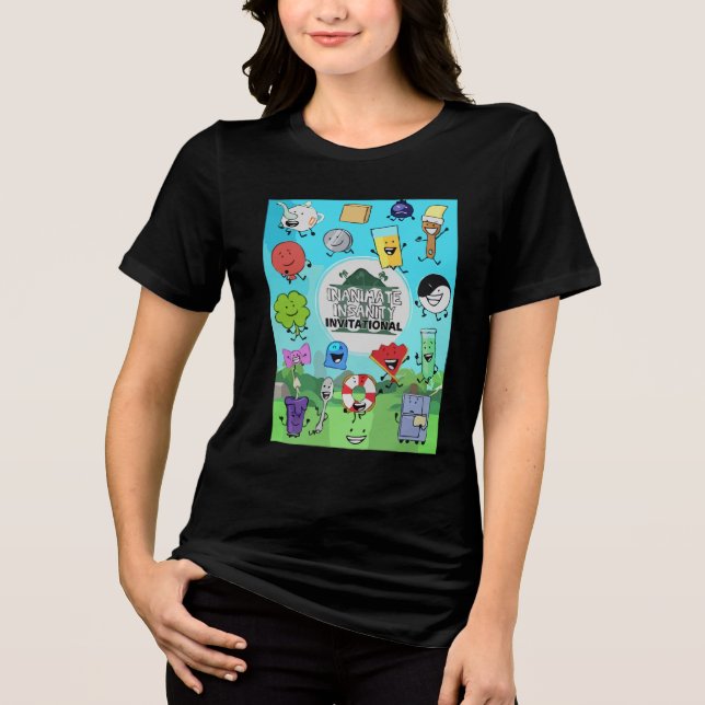 Funny Creator Bläck Inanimate Insanity Poster gåvo T Shirt (Framsida)