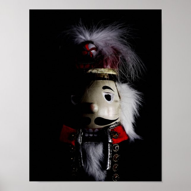 Funny Creepy Nutcracker Porträtt Poster (Framsidan)