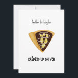 Funny Crepe-födelsedagskort<br><div class="desc">En annan födelsedag har kräkts upp på dig - roligt födelsedagskort med en illustration av en chokladkräma med bananskivor.</div>
