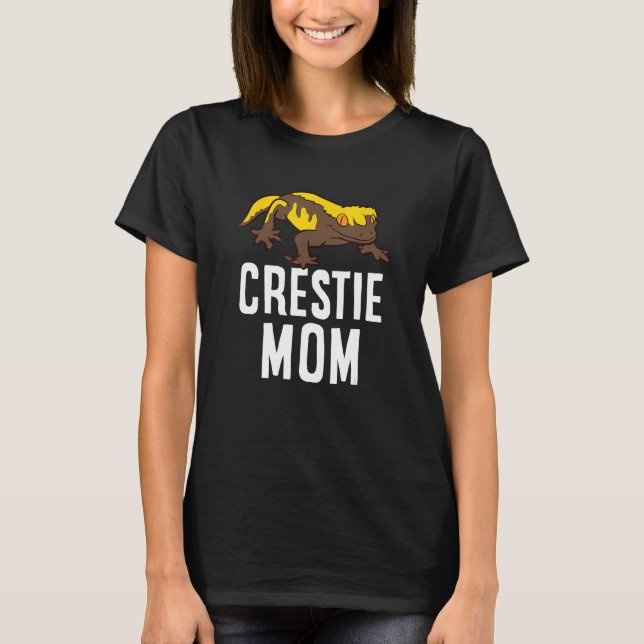 Funny Crested Gecko Mamma Lizard Cute Crested Geck T Shirt (Framsida)