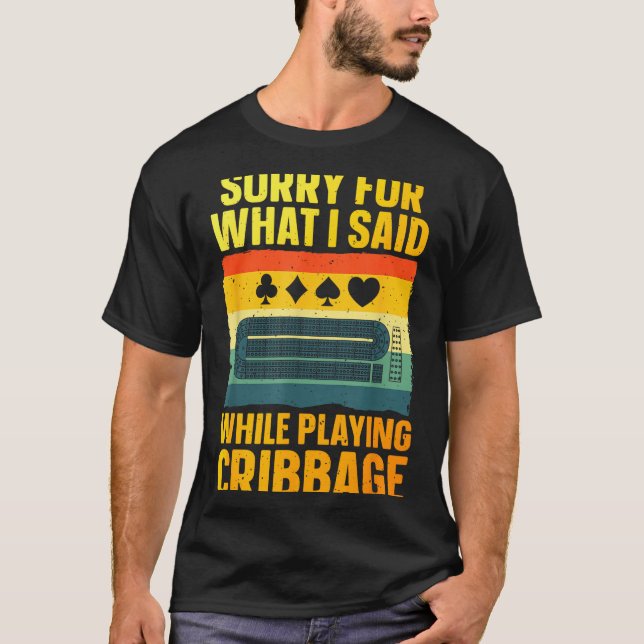 Funny Cribbage Art For Men Women Card Game Cribbag T Shirt (Framsida)