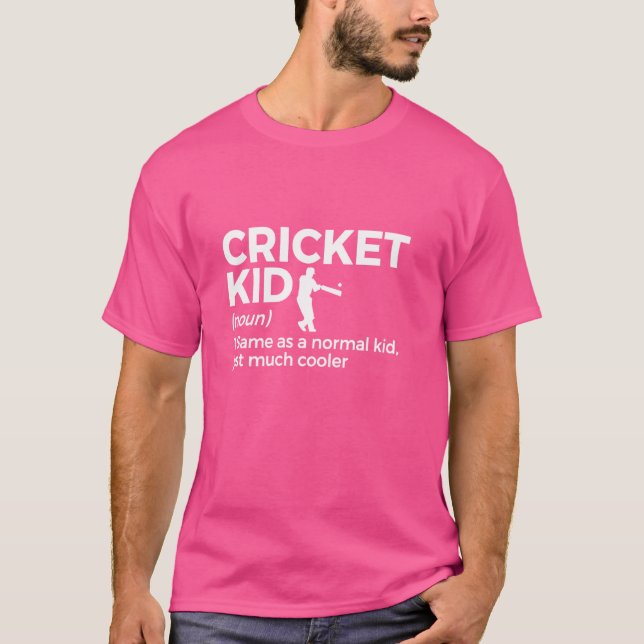 Funny Cricket Kid-definitionsgåvor för Cricket Lov T Shirt (Framsida)