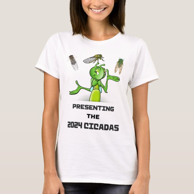 Funny Cricket Presenting Cicadas Bugs Insects Inva T Shirt (Framsida)