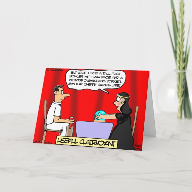 Funny Cricket Tecknad Kort (Framsida)