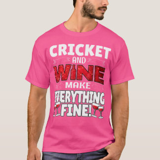 Funny Cricket Wine Gif Cute Sports T Shirt