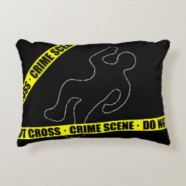 Funny Crime Scene Prydnadskudde