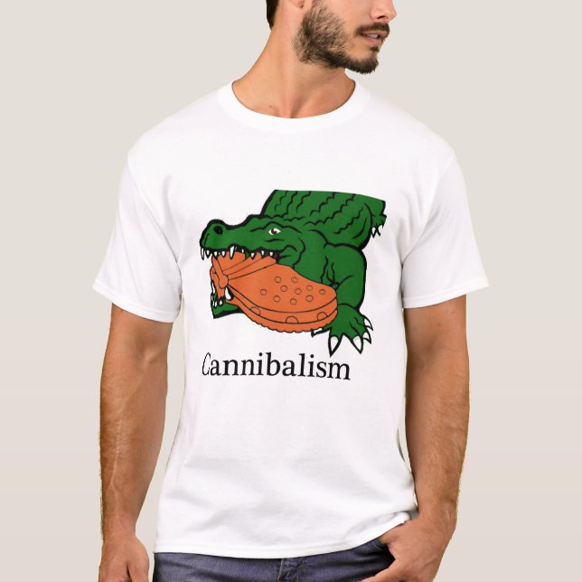 Funny Croc Eating Crocs T Shirt (Framsida)