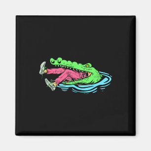 Funny Croc Hunter Hunting Season Crokodile Hunting Magnet