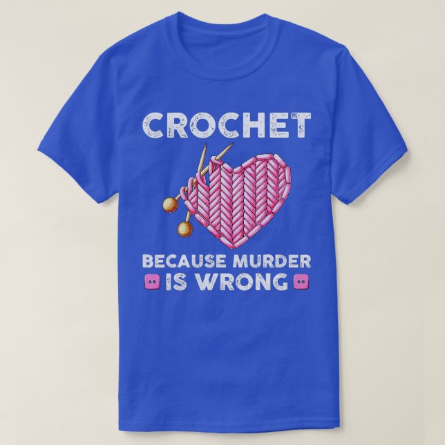 Funny Crochet Citotes Crocheter Knitting Yarn Kärl T Shirt (Design framsida)