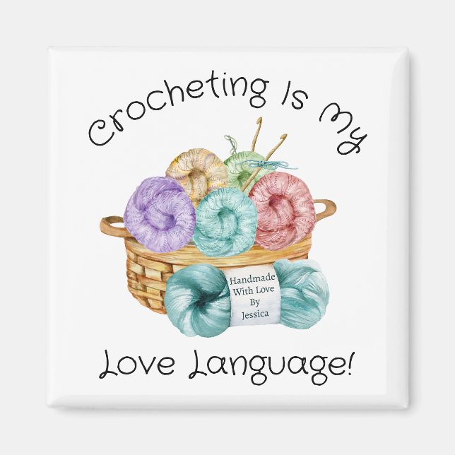 Funny Crochet Customized Magnet (Framsidan)
