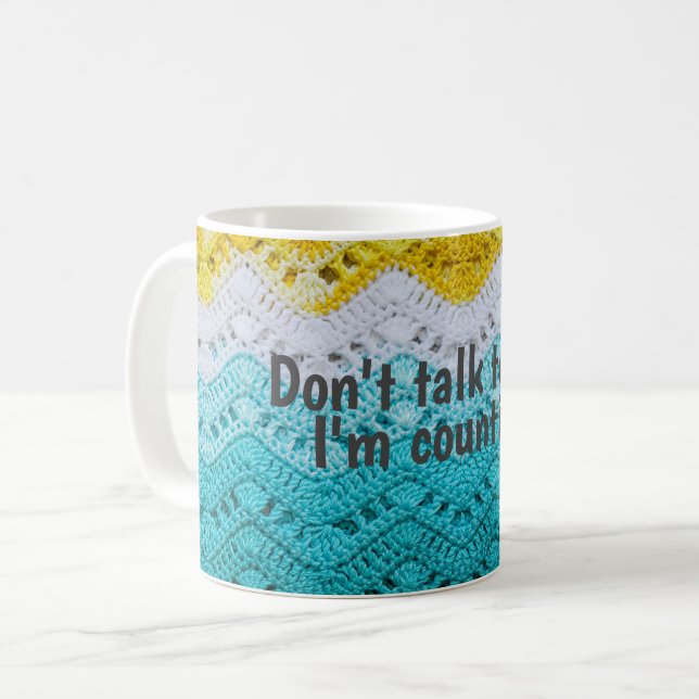 Funny Crochet Design Kaffemugg (Framsida vänster)