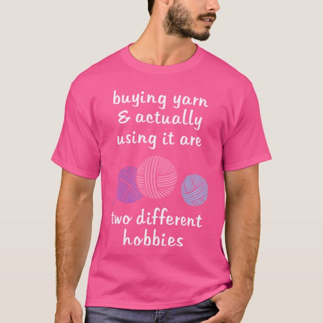 Funny Crochet  Knitting Shirt For Women  Different T Shirt (Framsida)