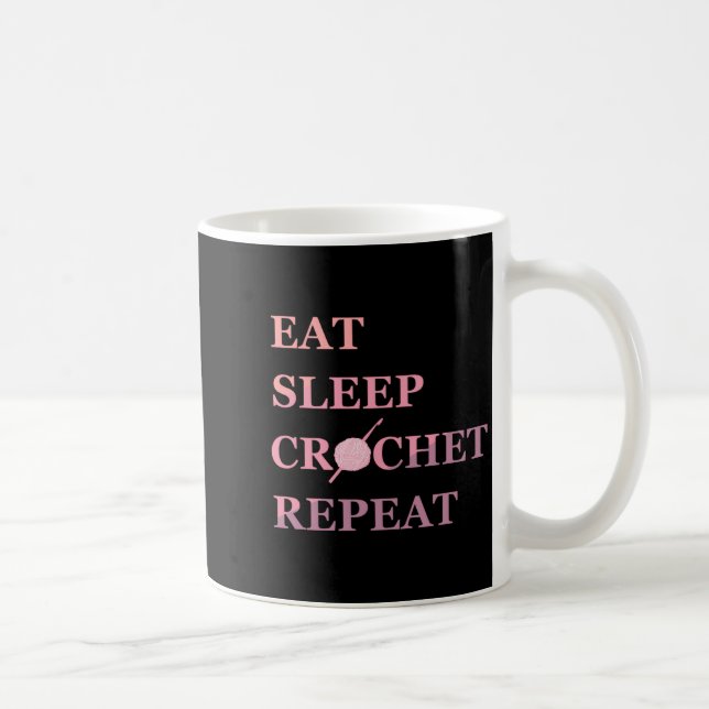 Funny Crochet Quote  Kaffemugg (Höger)