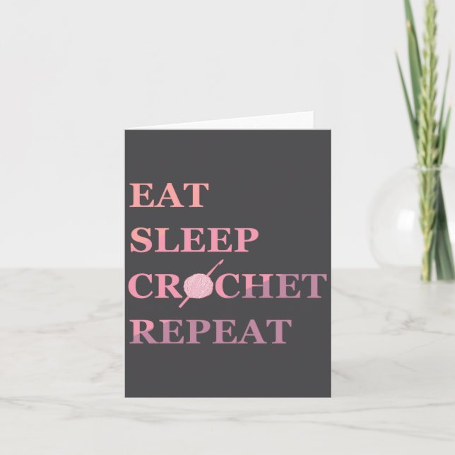 Funny Crochet Quote  Kort (Framsida)