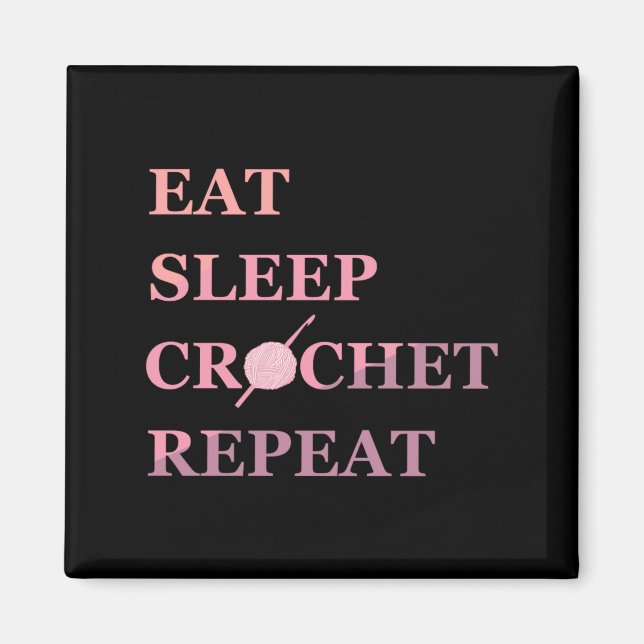 Funny Crochet Quote  Magnet (Framsidan)