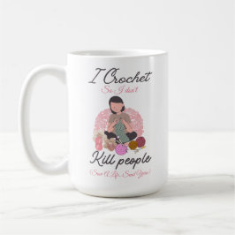 Funny Crochet Quote Yarn Lover Design Kaffemugg