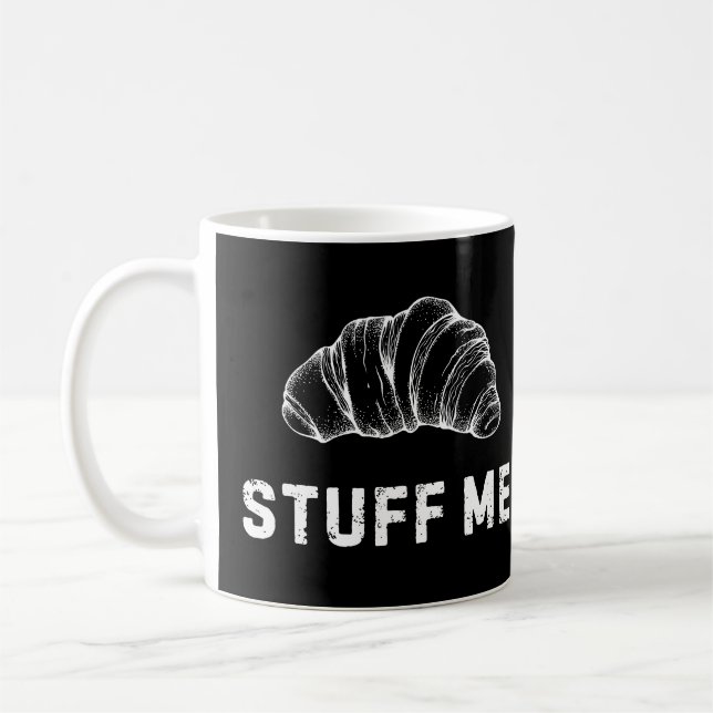 Funny Croissant Coffee Mug Kaffemugg (Vänster)