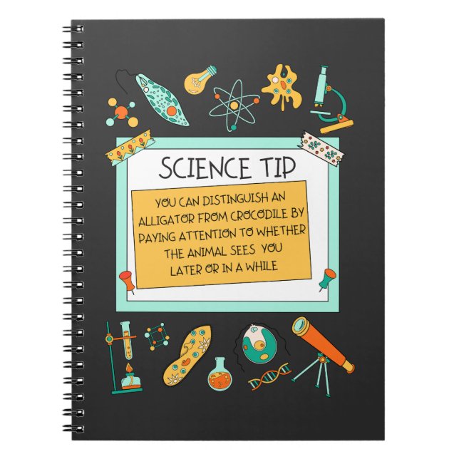 Funny Crokodile Alligator Science Anteckningsbok (Framsidan)