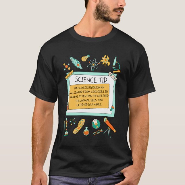 Funny Crokodile Alligator Science T Shirt (Framsida)