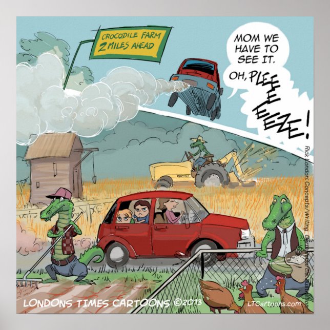 Funny Crokodile Farm Poster (Framsidan)