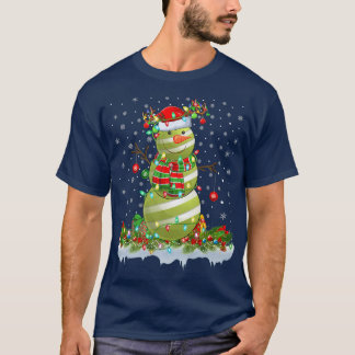 Funny Croquet Boll Snögubbe Julafton Ljus Croquet  T Shirt