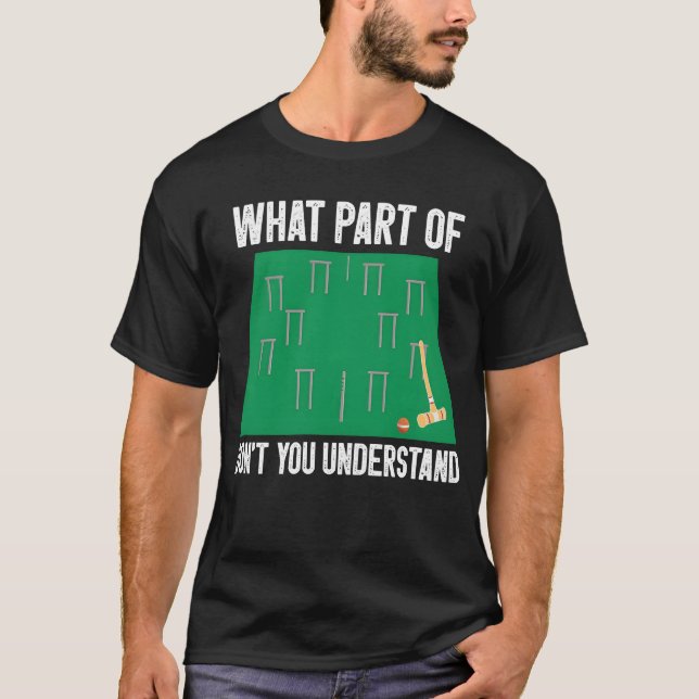 Funny Croquet Game-familj T Shirt (Framsida)