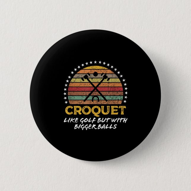 Funny Croquet Joke Big Quote Graphic Knapp (Framsida)