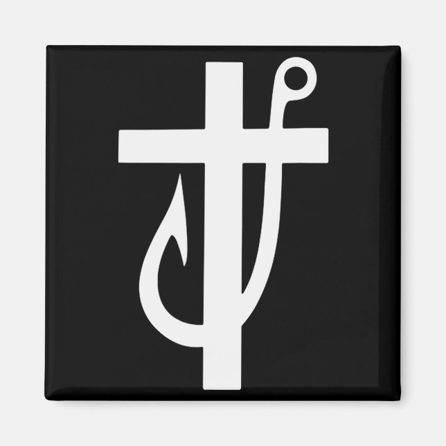 Funny Cross Christian - Jesus Made Me A Fisherman  Magnet (Framsidan)