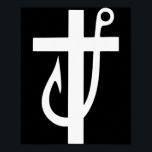 Funny Cross Christian - Jesus Made Me A Fisherman  Poster<br><div class="desc">Funny Cross Christian - Jesus Made Me A Fisherman</div>