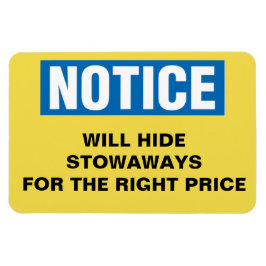 Funny Cruise Cabin Door - Gömmer Stowaways Magnet