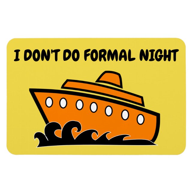 Funny Cruise Cabin Door Magnet - Formell natt (Horisontell)