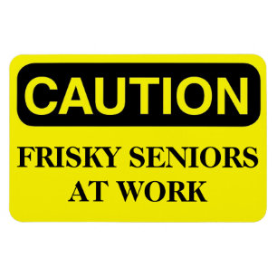 Funny Cruise Cabin Door Magnet - Frisky Seniors
