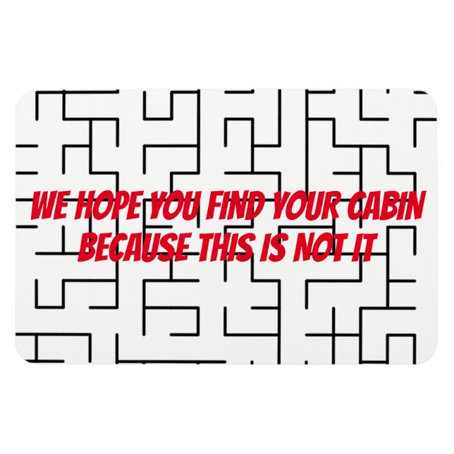 Funny Cruise Cabin Door Magnet - Hitta ditt kabin (Horisontell)