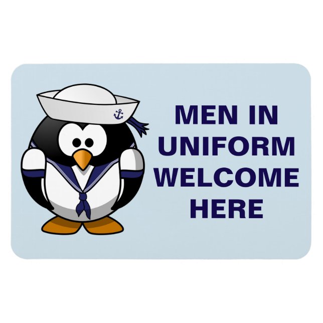 Funny Cruise Cabin Door Magnet - Manar i Uniform (Horisontell)