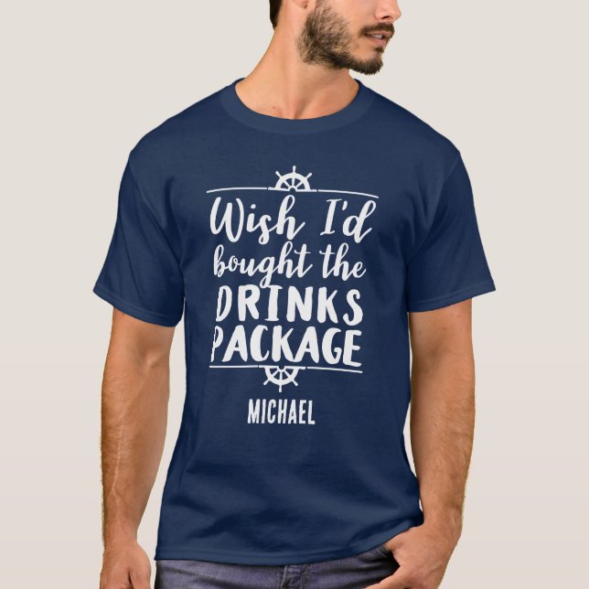 Funny Cruise Drinks Paket Citote T Shirt (Framsida)