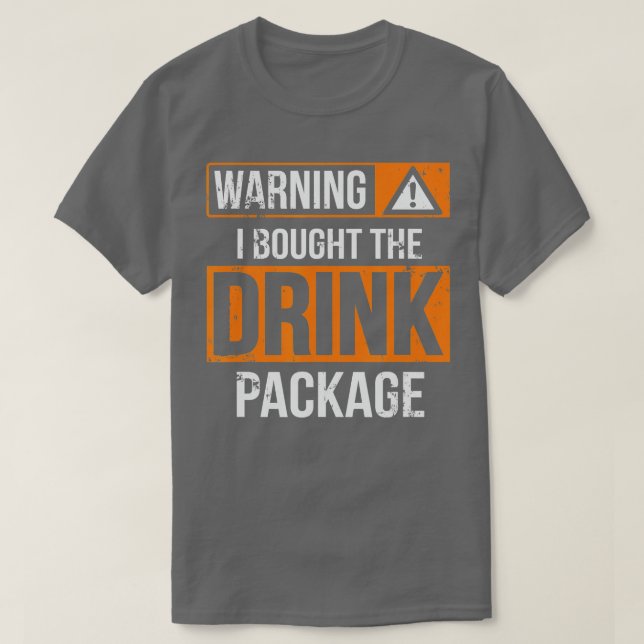 Funny Cruise Frakt Caribbean Vacation Drink Packag T Shirt (Design framsida)
