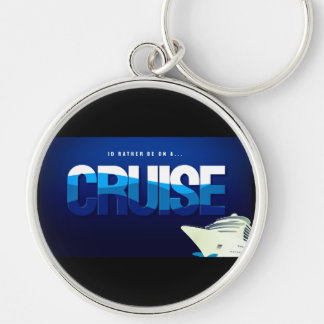 Funny Cruise Keychain Rund Silverfärgad Nyckelring