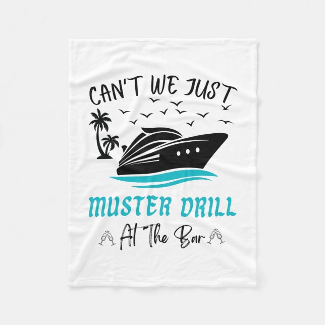 Funny Cruise Muster Drill Drinking Design  Fleecefilt (Framsidan)