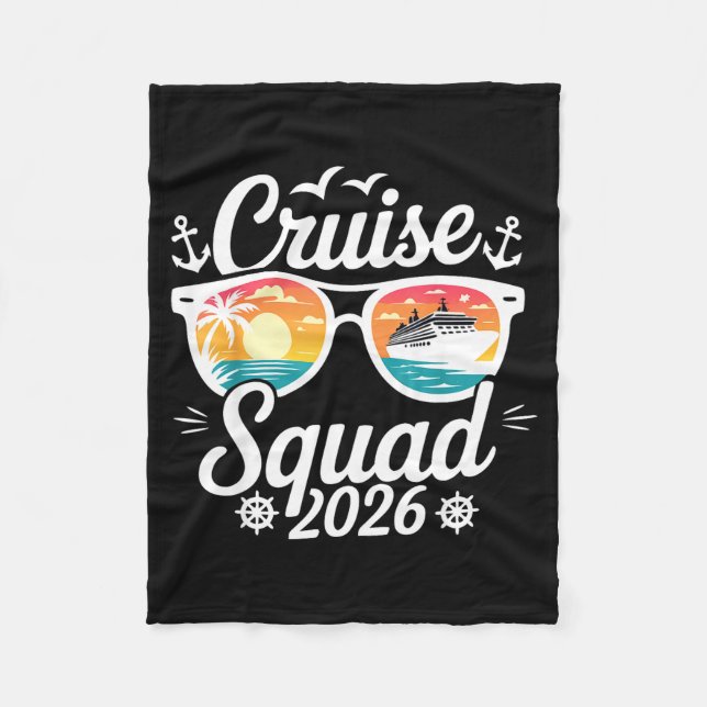 Funny Cruise Squad 2026 Summer Vacation Matching F Fleecefilt (Framsidan)