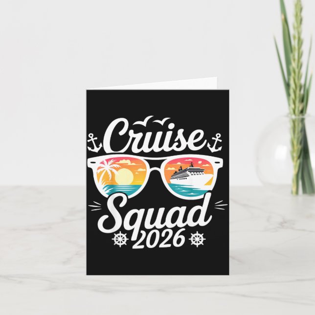 Funny Cruise Squad 2026 Summer Vacation Matching F Kort (Framsida)