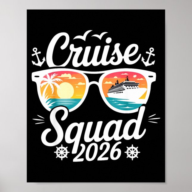 Funny Cruise Squad 2026 Summer Vacation Matching F Poster (Framsidan)