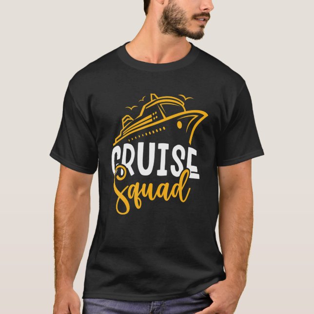 Funny Cruise Squad Cruise Frakt T Shirt (Framsida)