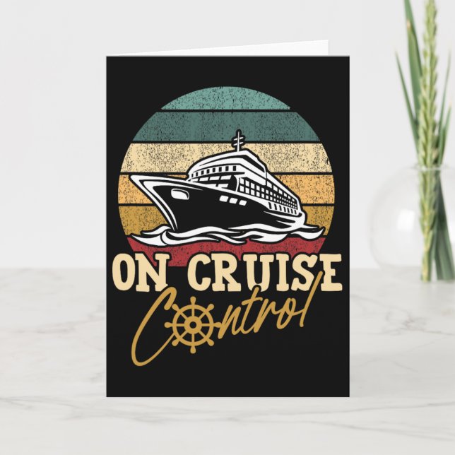Funny Cruise Vacation Men Women Cruising Boat Crui Kort (Framsida)