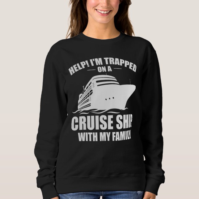 Funny Cruising Family Vacation On Cruise Ship With T Shirt (Framsida)