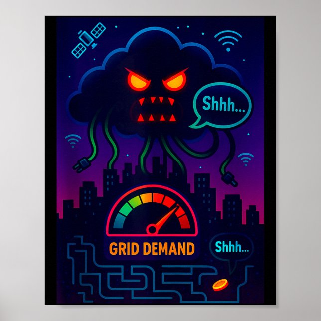 Funny Crypto Energy Environmental Satire Gift Tank Poster (Framsidan)