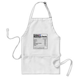 Funny Cuban Nutrition Fact Apron Förkläde