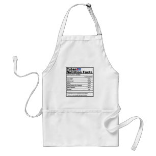 Funny Cuban Nutrition Fact Apron Förkläde