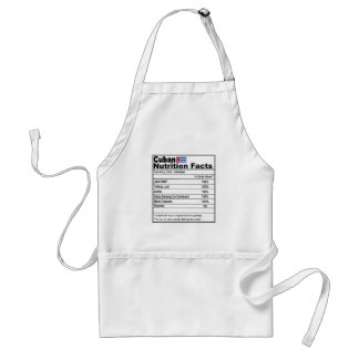 Funny Cuban Nutrition Fact Apron Förkläde