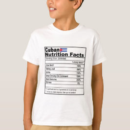 Funny Cuban Nutrition Fact T-Shirt för barn